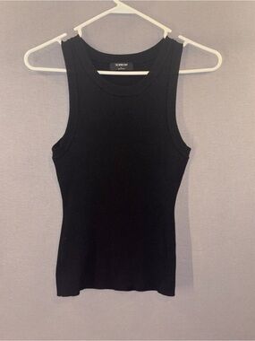 The Work shop Women’s Black Ribbed Tank Top large
